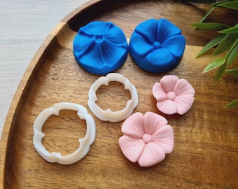 Silicone veiner of Cherry flower texture, Flower Veiner, 3D Printed Cutters, Plastic PLA, Polymer Clay, Earrings, Floral Jewelry Tools