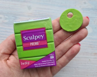 Sculpey Premo Accents, bright green pearl, Nr. 5035, 57g (2oz), Metallic, Pearl, Glitter Oven Bake Clay, Jewelry, Sculpting,Professional Art