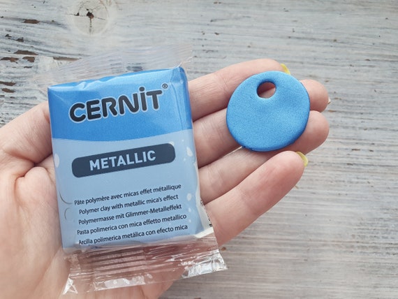 CERNIT Arcilla polimérica serie Metálica, azul, Nr. 200, 56 g 2 oz