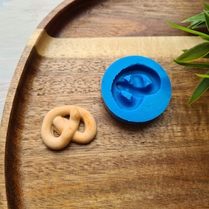 Stampo in silicone di Pretzel, stile 1, ~ 2,1-2,8 cm, H:0,6 cm, Strumento di modellazione per accessori, gioielli, decorazioni per la casa, Forma per pasta polimerica
