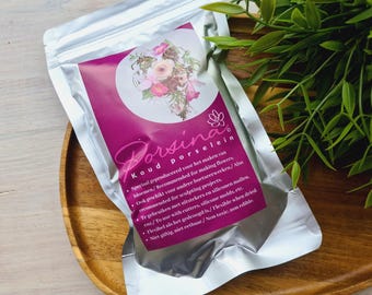 Porsina, white (translucent), 250g (8.82oz), Cold Porcelain Soft Modelling Clay for Making Flowers & Crafts