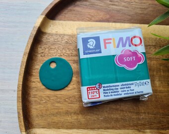 FIMO Soft, emerald, Nr.56, 57g (2oz), Oven-Bake Modeling Clay, Jewelry, DIY Crafts, Sculpting, Beginners, Miniatures, Decor