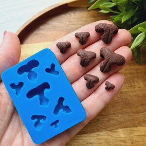 Silicone mold of Cat nose, style 2, 7 elements, ~ 0.5-1.9 cm, H:0.3-0.8 cm, Realistic Animal Nose Mold,Polymer Clay, Resin,Dolls,Teddy Bears image 6
