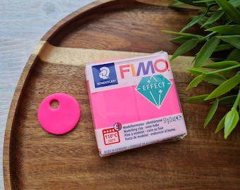 FIMO Effect, neon fuchsia (neon), Nr. 201, 57g (2oz), Bright Fluorescent Oven-Bake Clay, Jewelry,Sculpting, DIY Craft,Colorful Modeling Clay