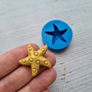 Silikonform Seestern, Stil 3, ~ 2.5*3 cm, H:0.8 cm, Modellierwerkzeug für Accessoires, Schmuck und Wohndekor, Form für Polymerclay