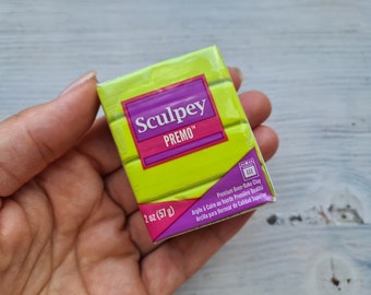 Sculpey Premo, wasabi, Nr. 5022, 57g (2oz), Oven-Bake Polymer Clay, Professional Strong, Flexible Modeling Clay, Jewelry, Sculpting