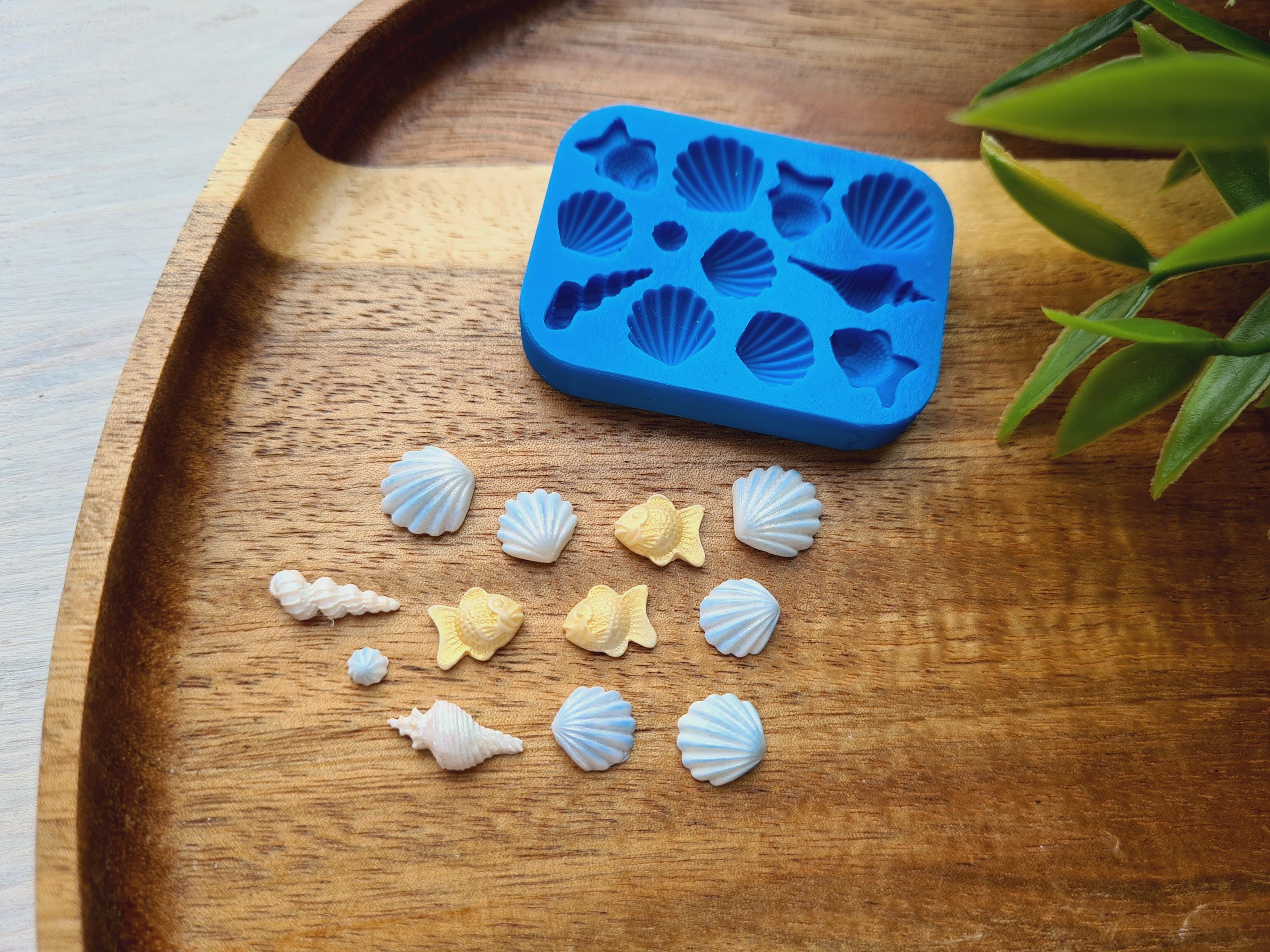SEA LIFE品 Silicone Mold Sea Life Set, Style 2, 9 Elements, ~ 0.7-4.4