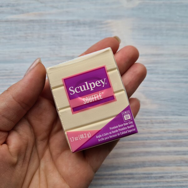 Sculpey Souffle Ivory, pâte polymère pouvant aller au four, Nr.6647, 48 gr, pâte polymère allant au four