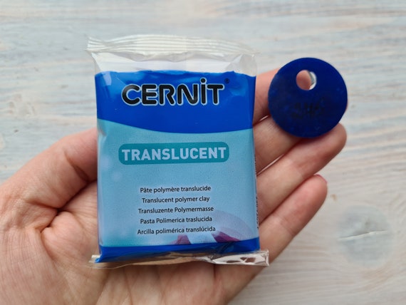 CERNIT Translucent Serie Polymer Clay, Sapphire, Nr. 275 Polymer Clay, 56g  2oz, Oven-hardening Polymer Modeling Clay 