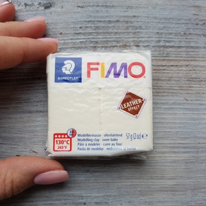 Fimo Effect Leather serie polymer clay, ivory, Nr. 029, 57g 2oz, Oven-hardening polymer modeling clay, Leather effect by STAEDTLER image 2