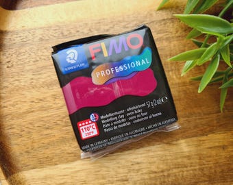 FIMO Professional, bordeaux, Nr. 23, 57g (2oz), Oven-Bake Modeling Clay, Artists, Firm Texture, Sculpting, Jewelry, STAEDTLER Clay