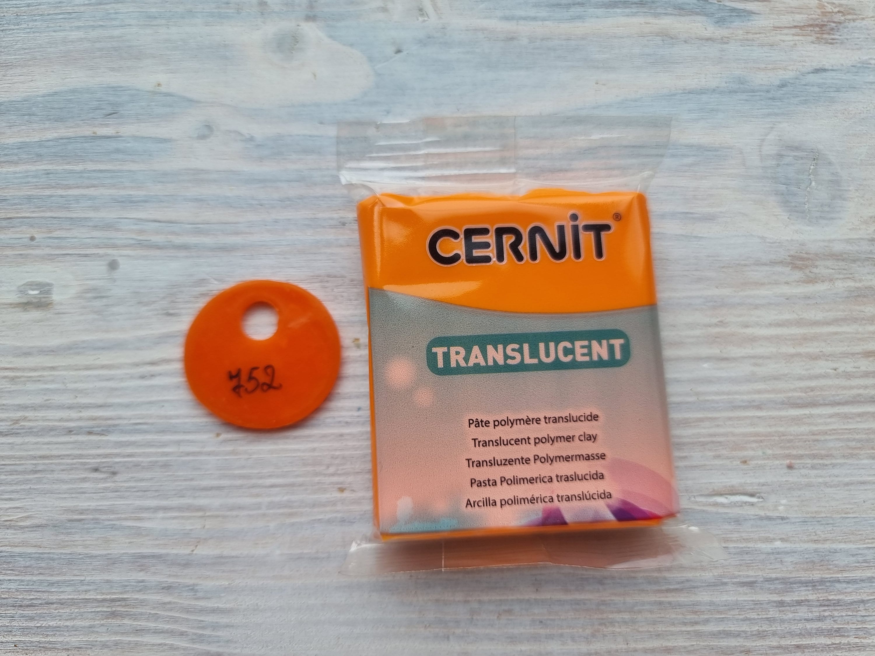 CERNIT Translucent Orange, Nr. 752, Polymer Clay, 56g 2oz, Oven-hardening  Polymer Modeling Clay 