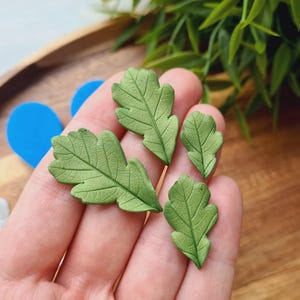 Silicone veiner of Oak leaf, style 1, Leaf Veiner, 3D Printed Cutters, Plastic PLA, Polymer Clay, Earrings, Botanical Jewelry Tools image 3