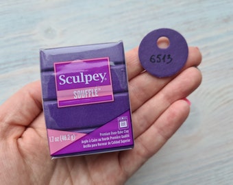 Sculpey Souffle, Royalty, n.° 6513, 48 g (1,7 oz), arcilla ligera mate para horno, aretes, joyería, arcilla de modelado suave y duradera, bricolaje, manualidades