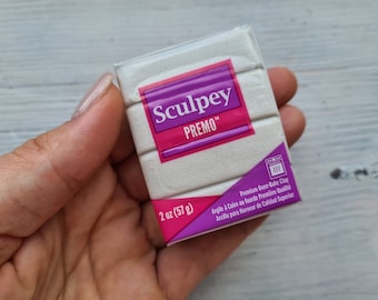 Sculpey Premo Accents, pearl, Nr. 5101, 57g (2oz), Metallic, Pearl, Glitter Oven Bake Clay, Jewelry, Sculpting, Professional Art Projects