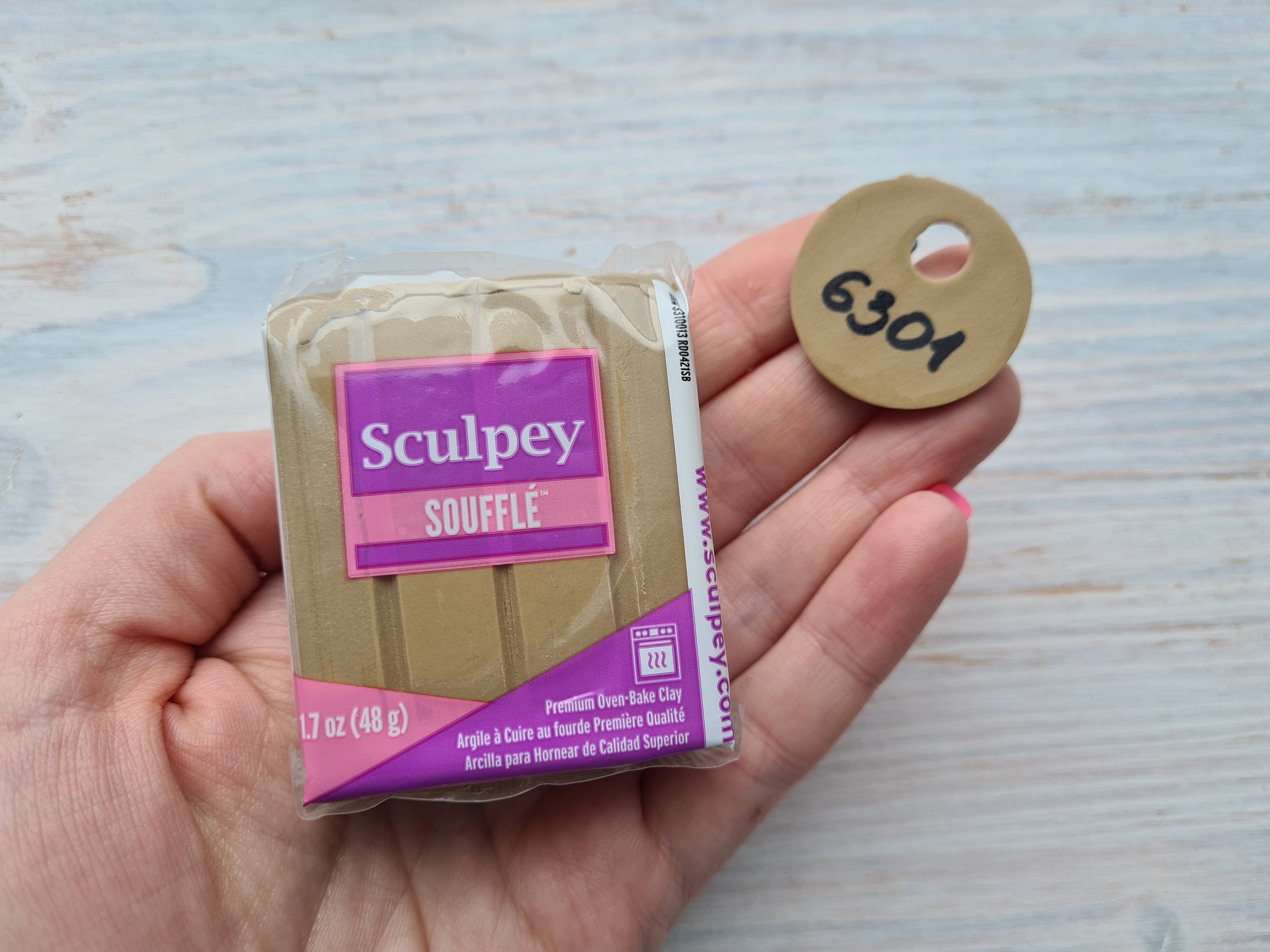 Sculpey Souffle oven-bake polymer clay, concrete, Nr. 6645, 48 gr
