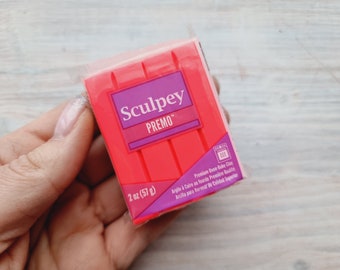 Sculpey Premo Accents, fluorescent pink, Nr. 5503, 57g (2oz), Metallic, Pearl, Glitter Oven Bake Clay, Jewelry, Sculpting, Professional Art