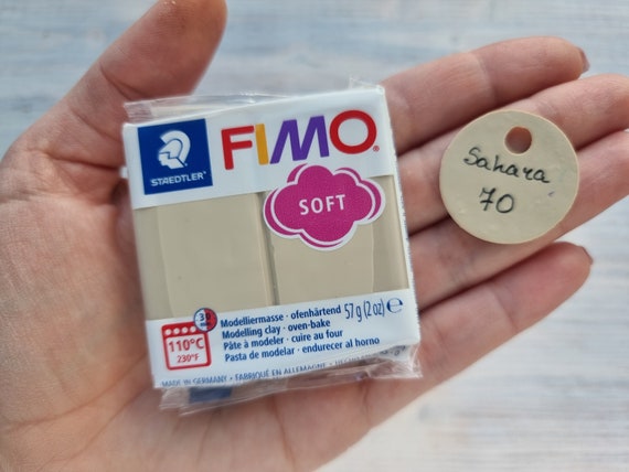 FIMO Soft Serie Polymer Clay, Sahara, Nr. 70, 57g 2oz, Oven-hardening  Polymer Modeling Clay, Basic Fimo Soft Colors by STAEDTLER 