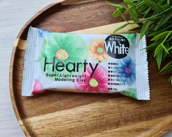 Padico Hearty, white, 40 g, Ultra Soft Modeling Clay for Miniatures, Jewelry & Craft Projects
