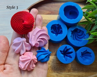 SALE. Sets of 5 meringue silicone molds. Limited sets of discontinued silicone molds of Meringue, Modeling tool for soap, wax, polymer clay