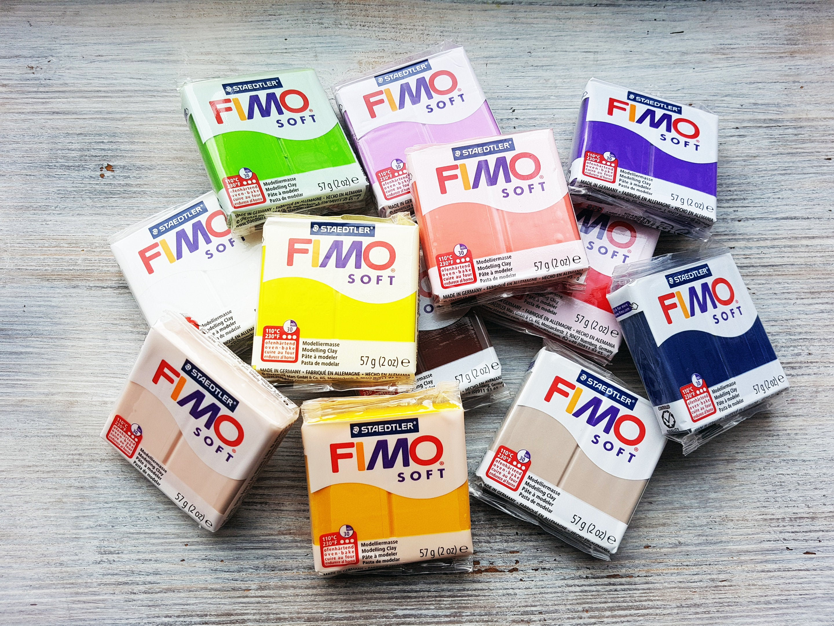 FIMO Soft Serie Polymer Clay, Sahara, Nr. 70, 57g 2oz, Oven-hardening  Polymer Modeling Clay, Basic Fimo Soft Colors by STAEDTLER 