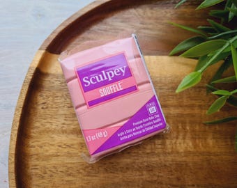 Sculpey Souffle, rosa francés, n.° 6014, 48 g (1,7 oz), arcilla ligera mate para horno, ideal para aretes, joyería, arcilla de modelado suave y duradera, bricolaje, manualidades