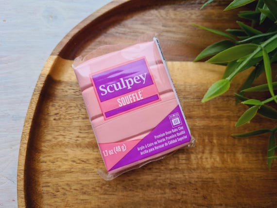 Sculpey Souffle, french pink, Nr.6014, 48g (1.7oz), Lightweight Matte Oven Bake Clay, Earrings, Jewelry,Soft Durable Modeling Clay,DIY,Craft