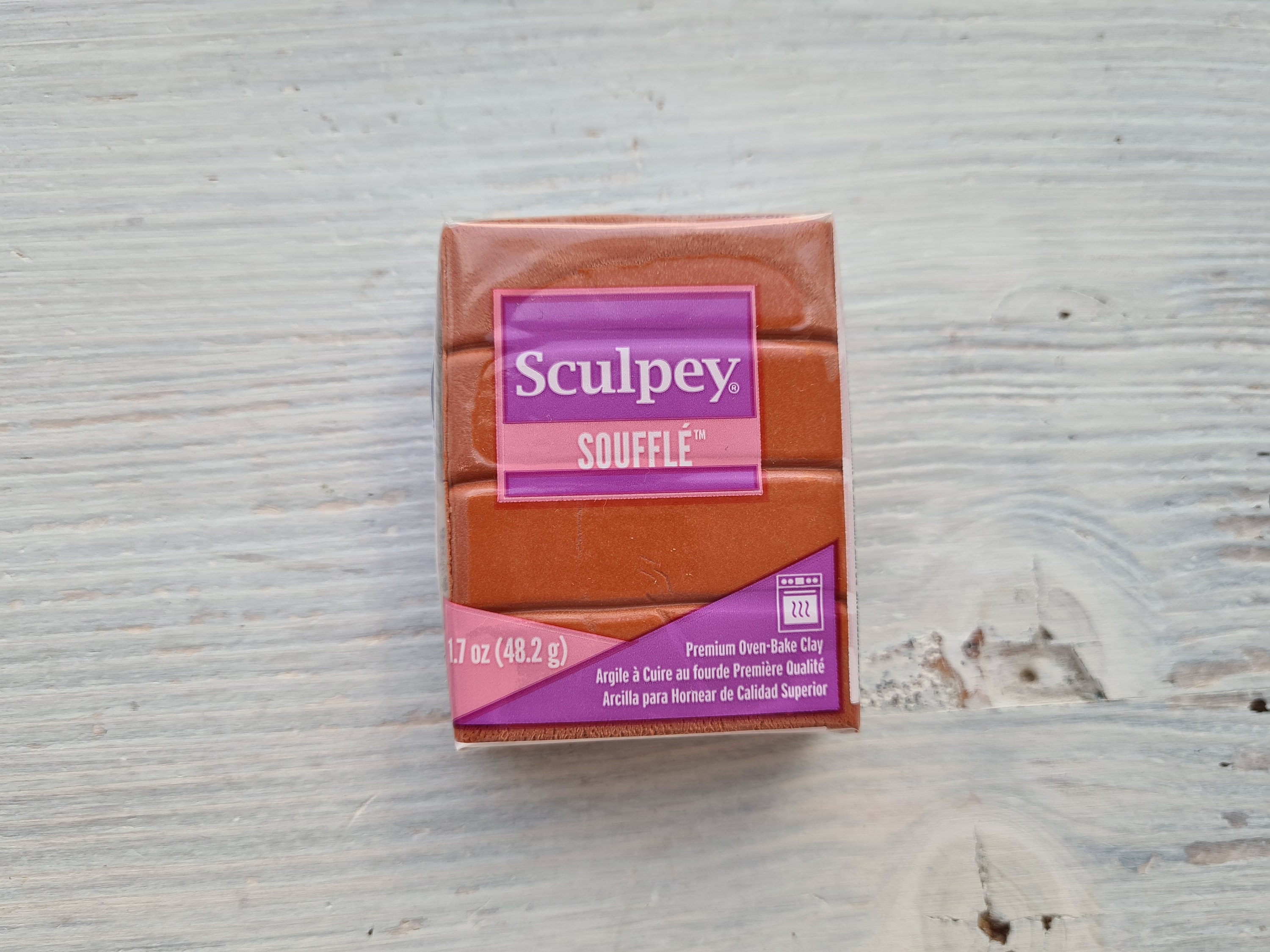 Sculpey Soufflé - Argilla polimerica da forno, ocra gialla, non tossica, 48,2 g, ideale per la creazione di gioielli, vacanze, fai da te, materiali misti e molto altro ancora
