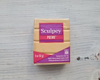 Sculpey Premo, ecru, Nr. 5093, 57g (2oz), Oven-Bake Polymer Clay, Professional Strong, Flexible Modeling Clay, Jewelry, Sculpting