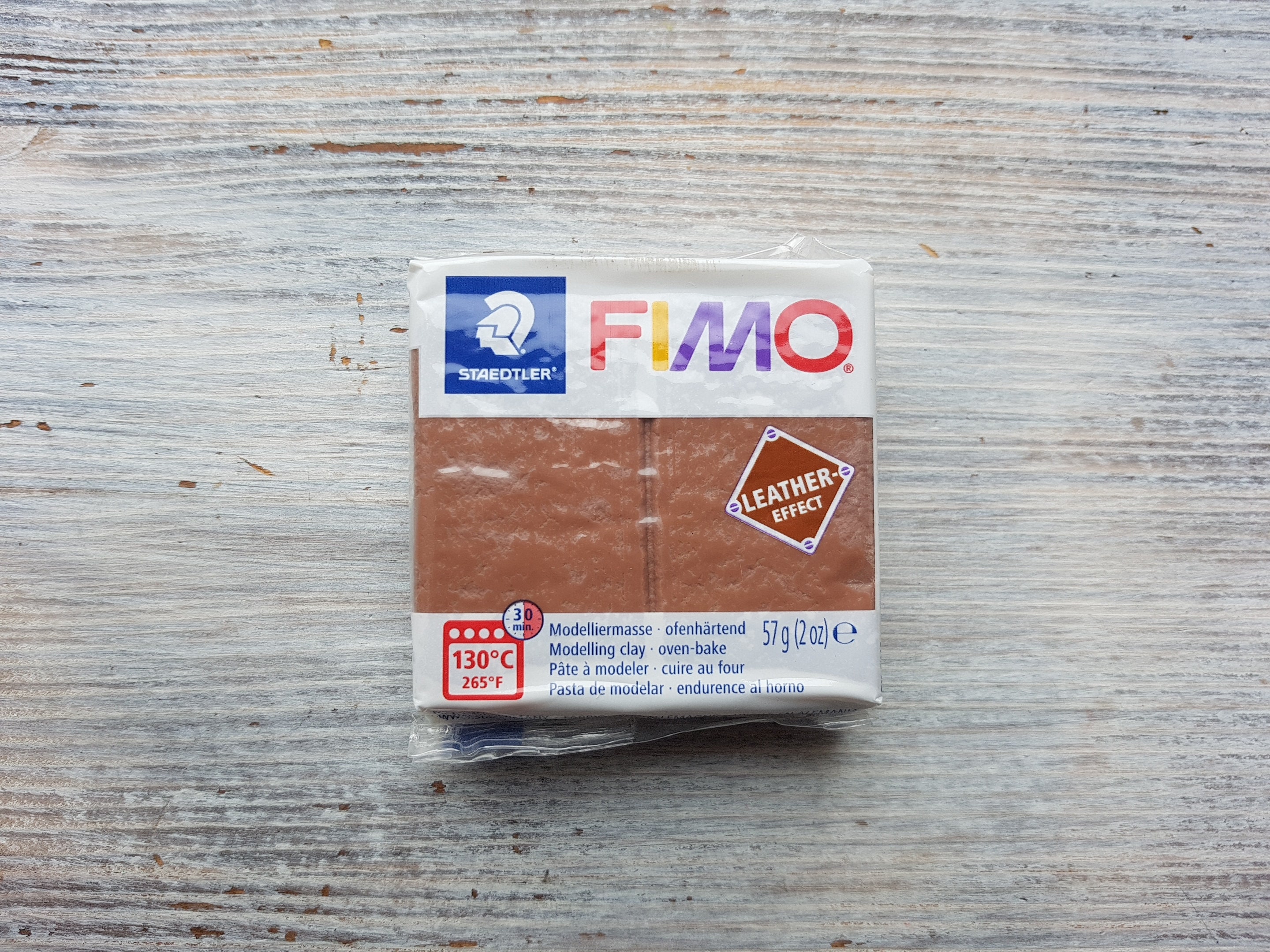 Fimo Leather Polymer Clay Set, 12 Colors 25g, Oven-hardening
