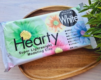 Padico Hearty, white, 180 g, Ultra Soft Modeling Clay for Miniatures, Jewelry & Craft Projects