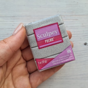 Sculpey Premo Accents Weiß Gold Glitzer, Nr. 5132, 57 Gr, ofenhärtender Polymer Clay