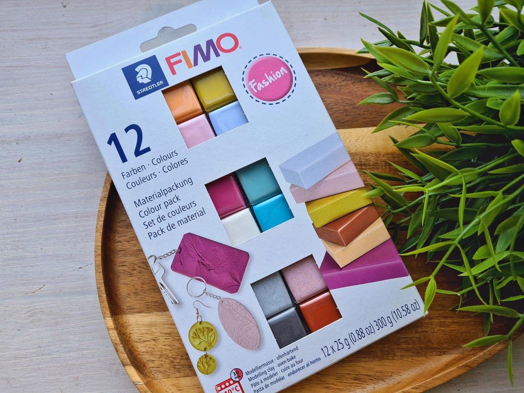 FIMO Fashion, Pack of 12 Colors, 300g 10.58oz, Oven-hardening Polymer ...