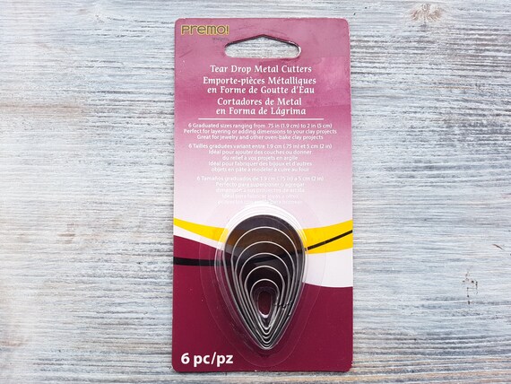 Premo Sculpey Graduated Cutter Set 6//Pkg-Tear Drop