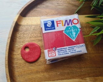 FIMO Effect, red (galaxy), Nr.202, 57g (2oz), Oven-Bake Modeling Clay, Jewelry, Sculpting, DIY Crafts, Professional Clay by Staedtler