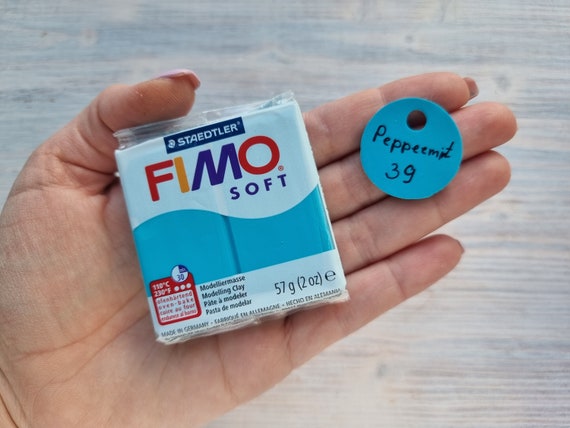 FIMO Soft Serie Polymer Clay, Peppermint, Nr. 39, 57g 2oz, Oven-hardening  Polymer Modeling Clay, Basic Fimo Soft Colors by STAEDTLER 