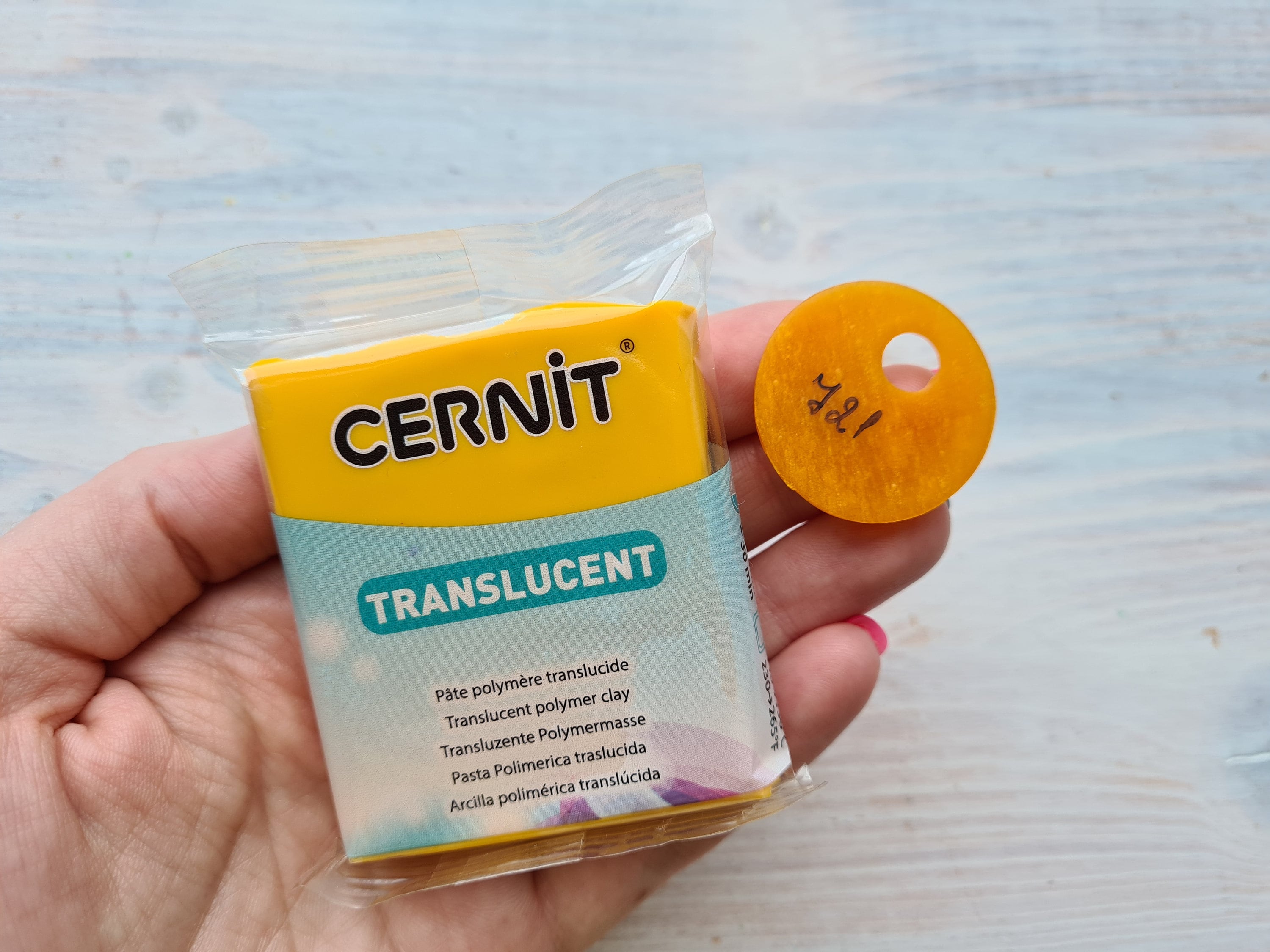 CERNIT Translucent Serie Polymer Clay, Amber, Nr. 721, 56g 2oz,  Oven-hardening Polymer Modeling Clay 