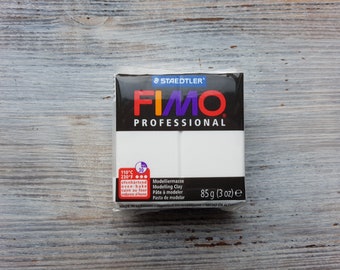 FIMO Professional serie polymer clay, white, Nr. 0, 85 g (3 oz), Oven-hardening polymer modeling clay, Basic Fimo colors by STAEDTLER