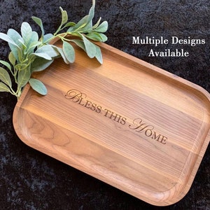 Personalized Engraved 18&quot;x12&quot; Carved Walnut Serving Tray, Wine Tray, FREE SHIPPING!