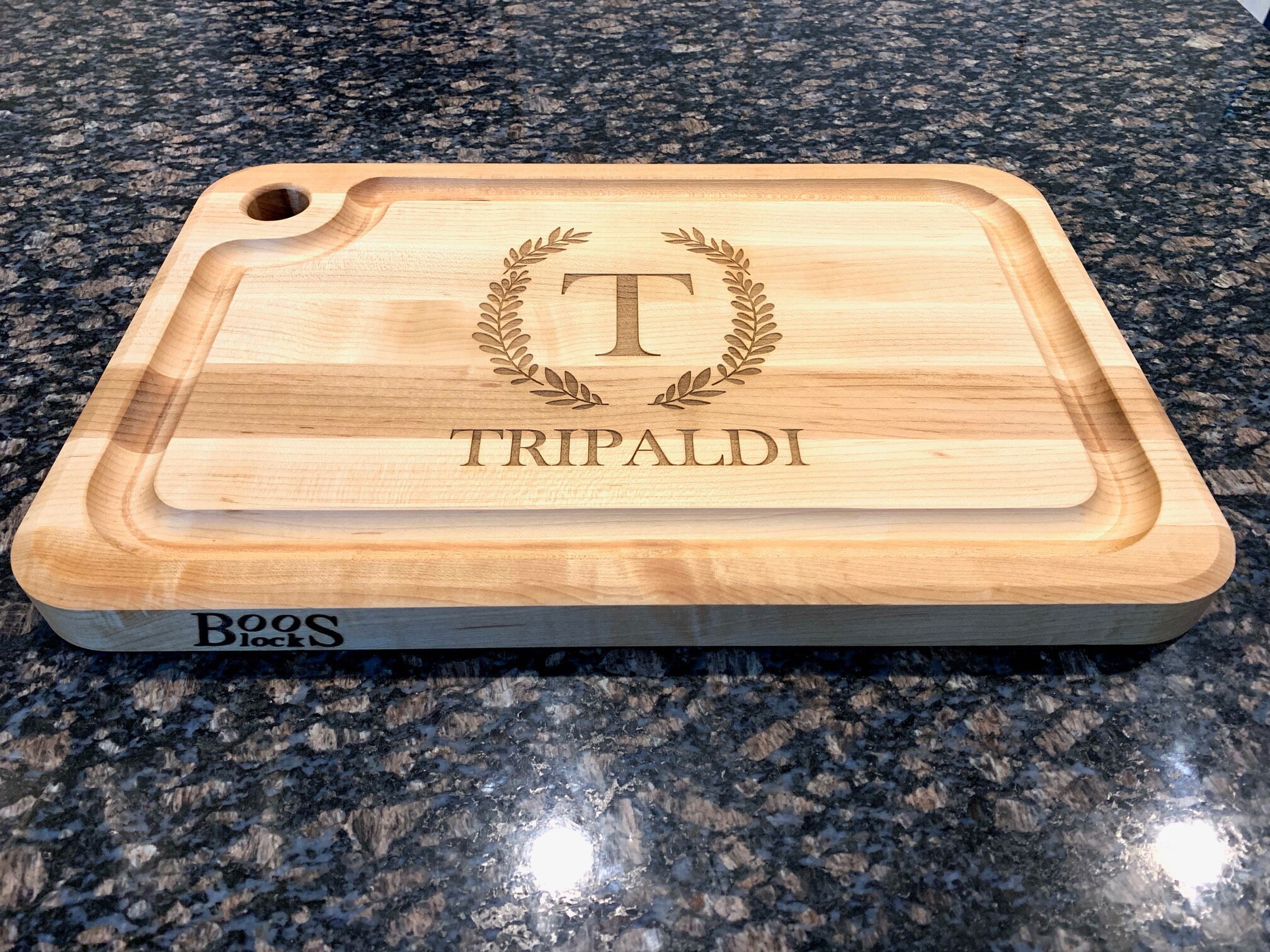 Personalized Engraved John Boos Cutting Board Reversible Etsy