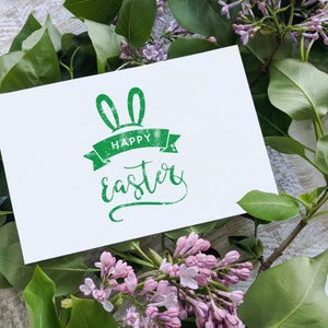 Easter wooden stamp - Happy Easter (40 x 30 mm)