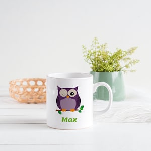 Ceramic mug &quot;Owl&quot; mug for children with individual print