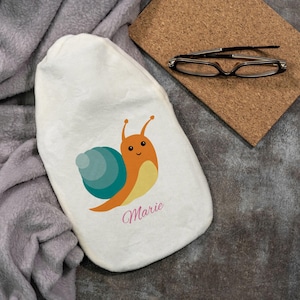 Hot water bottle &quot;Snail&quot; Hot water bottle for children with individual print