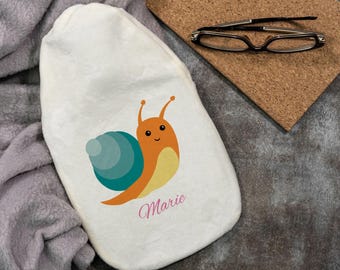 Hot water bottle "Snail" Hot water bottle for children with individual print