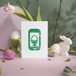 Easter Wooden Stamp - Egg Mobile (40 x 30 mm)