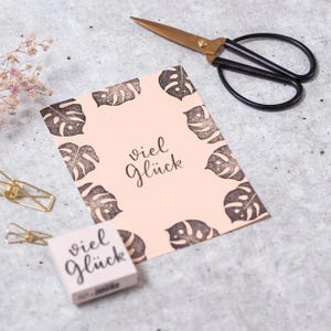 Stempel "Viel Glück", Motivstempel DIY, Scrapbooking, Basteln, Holzstempel von May & Berry