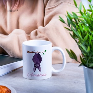 Ceramic mug &quot;Bat&quot; mug for children with individual print