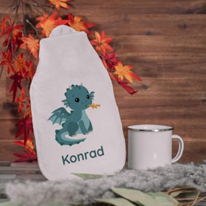 Hot water bottle &quot;Dragon&quot; Hot water bottle for children with individual print