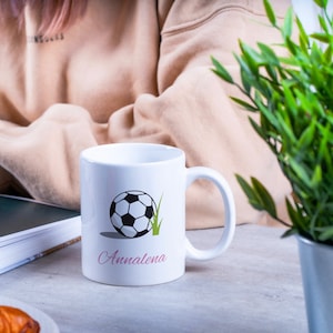 Ceramic mug &quot;Football&quot; mug for children with individual print