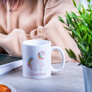 Ceramic mug &quot;Unicorn&quot; mug for children with individual print